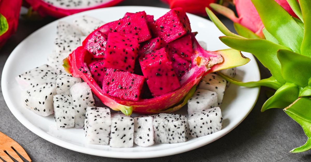 Sliced Dragon Fruit